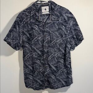 Cactus Man | Dark Blue Palm Print Shirt | M